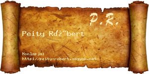 Peity Róbert névjegykártya