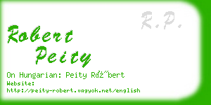 robert peity business card